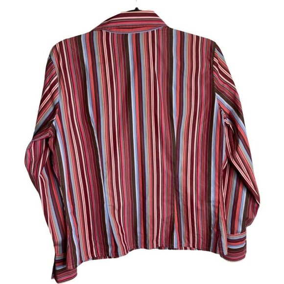 Arthur & Fox Long Sleeve Button Front Stripe Shirt - Picture 8 of 10